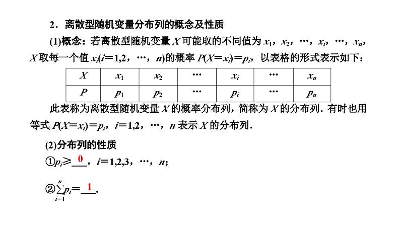 备战2024高考一轮复习数学(理) 第十一章 计数原理与概率、随机变量及其分布 第五节 离散型随机变量的分布列及均值、方差课件PPT03