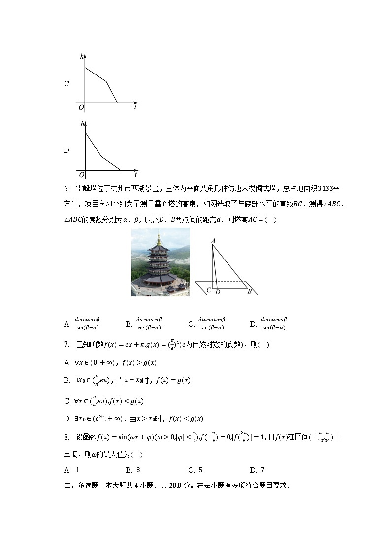 2022-2023学年浙江省杭州市高一(下)期末数学试卷(含解析)02