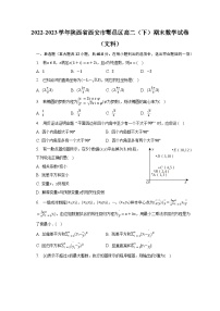 2022-2023學(xué)年陜西省西安市鄠邑區(qū)高二（下）期末數(shù)學(xué)試卷（文科）（含解析）
