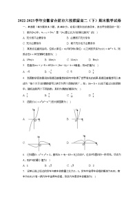 2022-2023学年安徽省合肥市六校联盟高二（下）期末数学试卷（含解析）