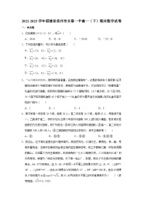 2022-2023学年福建省泉州市永春一中高一（下）期末数学试卷