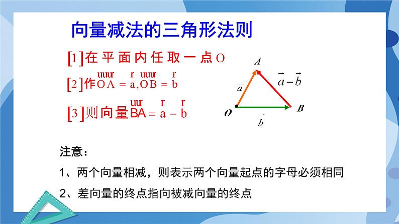 2.2.2向量的减法-高一数学同步课件+练习(北师大版2019必修第二册)06