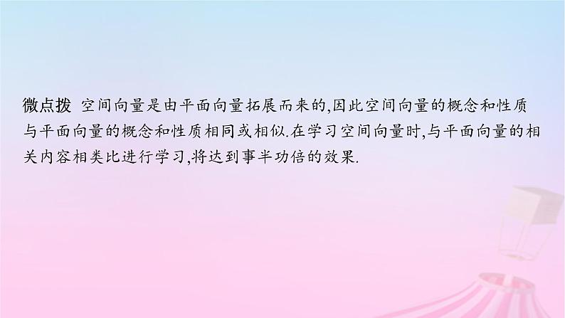 适用于新教材2024版高考数学一轮总复习第八章立体几何与空间向量第五节空间向量及其运算课件北师大版06