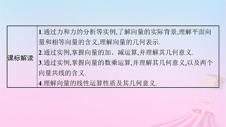 适用于新教材2024版高考数学一轮总复习第七章平面向量复数第一节平面向量的概念及线性运算课件北师大版03
