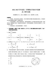 山东省青岛市2022-2023学年高三上学期期末学业水平检测数学试题