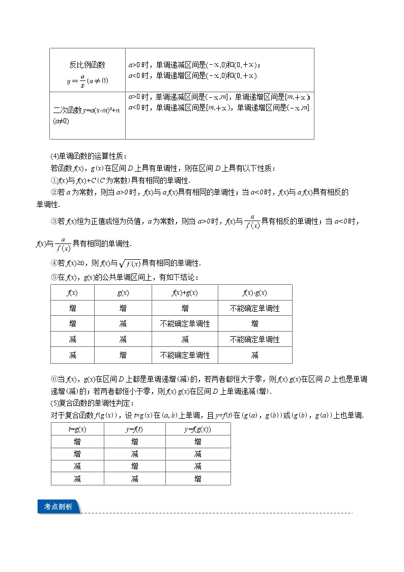 第10讲 函数的单调性和最值-新高一数学初升高暑假精品课（人教A版必修第一册） 试卷02