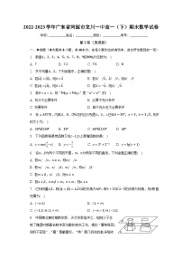 2022-2023学年广东省河源市龙川一中高一(下)期末数学试卷(含解析)