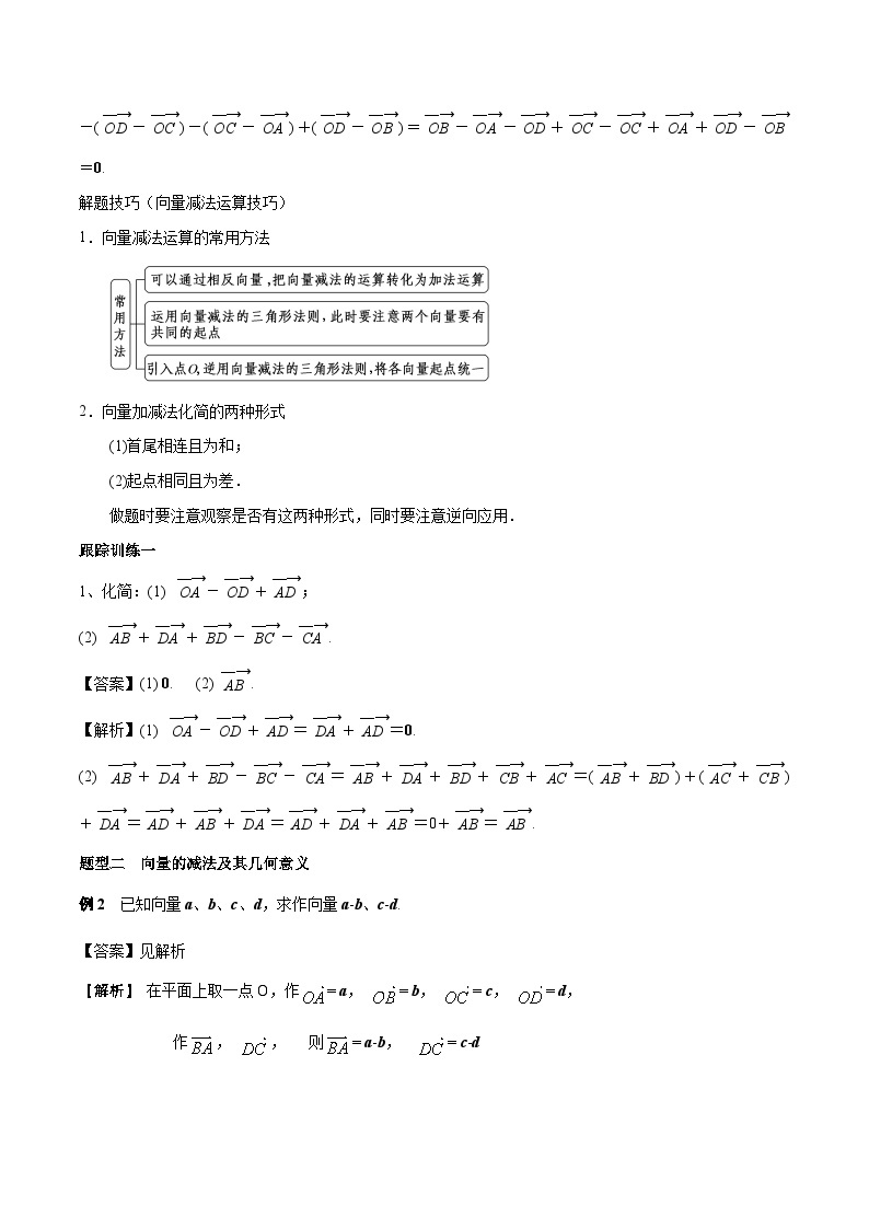 高中数学（人教A版）必修第二册：6.2.2_向量的减法运算_教学设计03