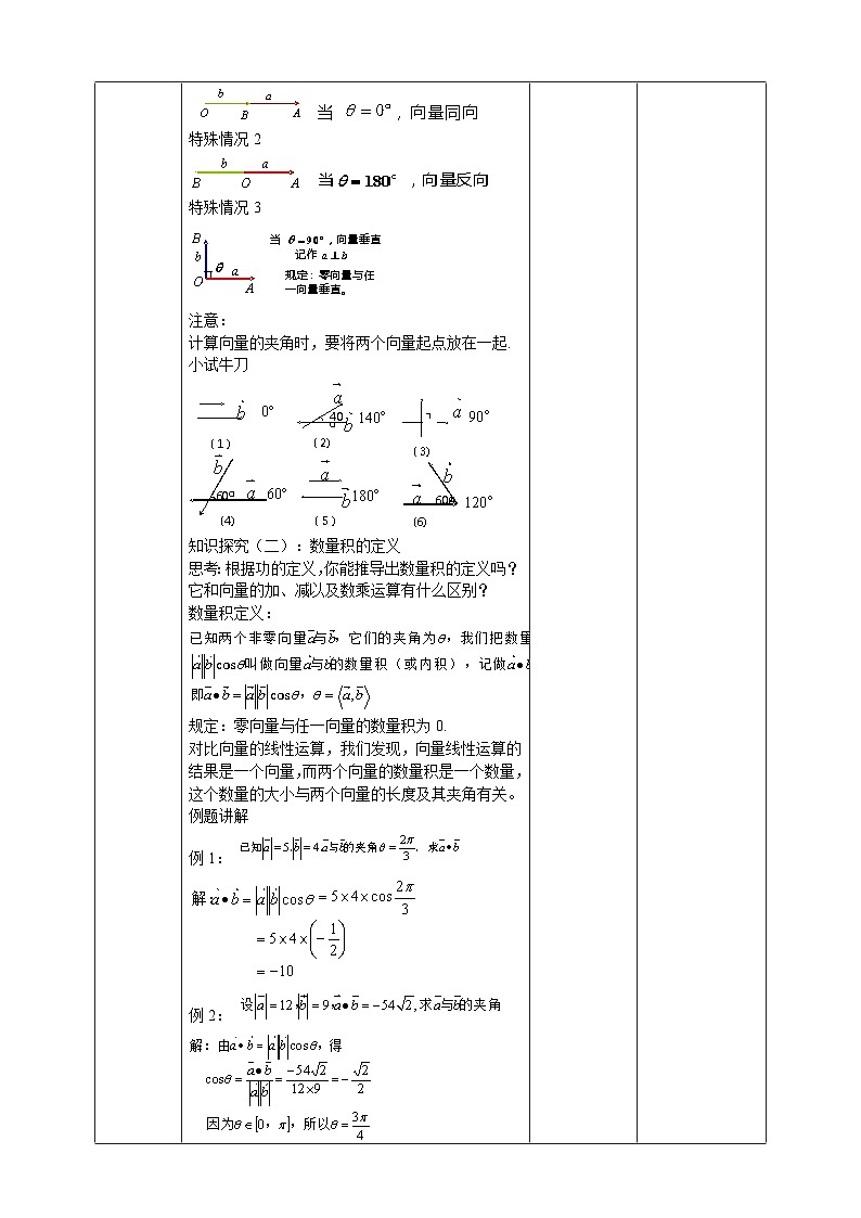 人教A版 2019 高一必修2数学 6.2.4 平面向量的数量积 教案02