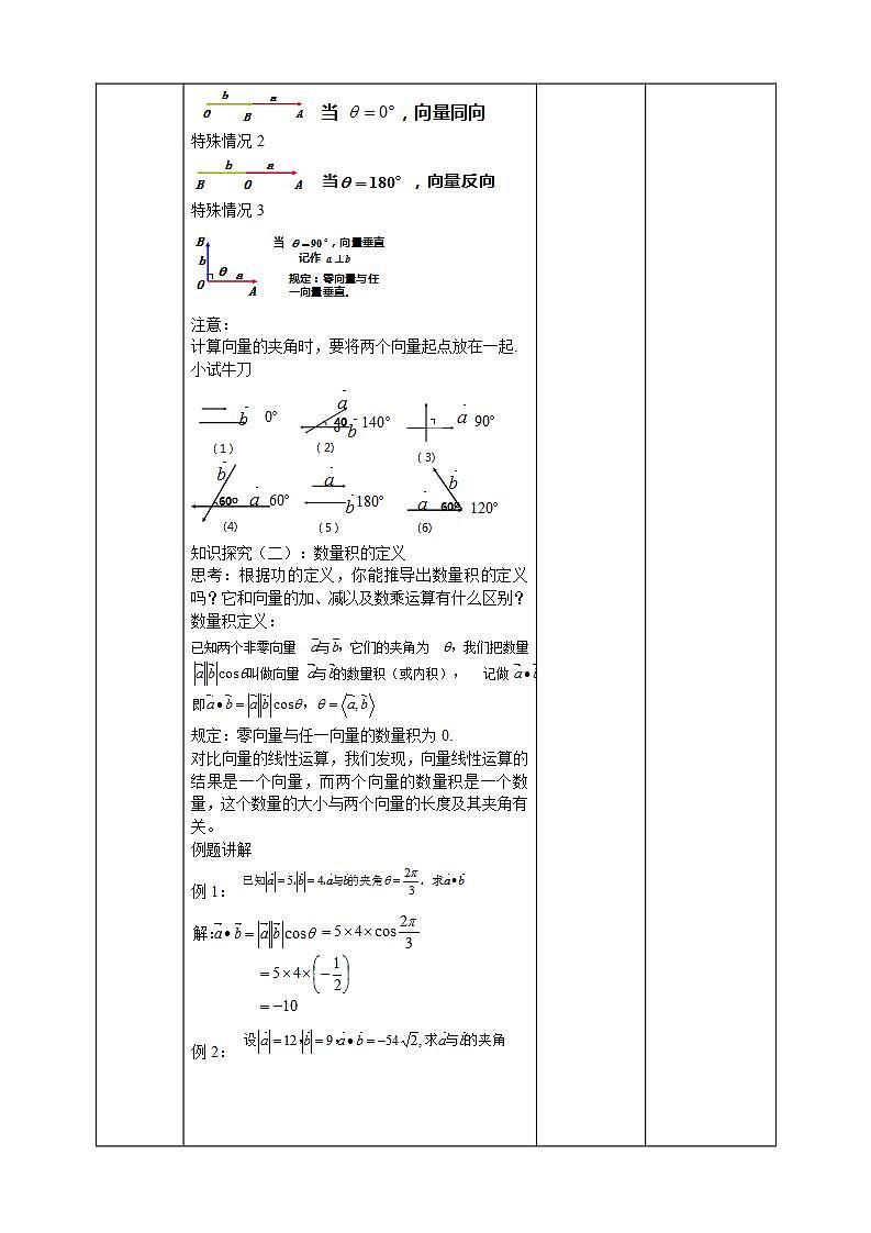 人教A版 2019 高一必修2数学 6.2.4 平面向量的数量积 课件+教案02
