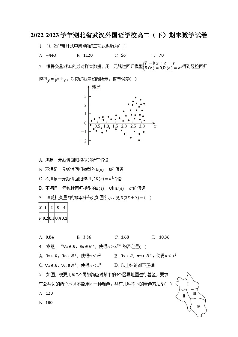 2022-2023学年湖北省武汉外国语学校高二(下)期末数学试卷(含解析)01