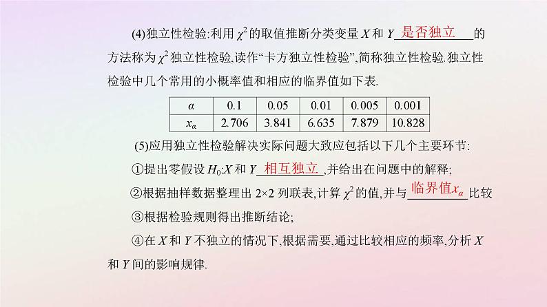 新教材2023高中数学第八章成对数据的统计分析8.3列联表与独立性检验8.3.2独立性检验课件新人教A版选择性必修第三册04