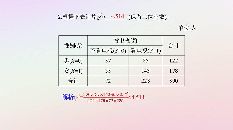 新教材2023高中数学第八章成对数据的统计分析8.3列联表与独立性检验8.3.2独立性检验课件新人教A版选择性必修第三册07
