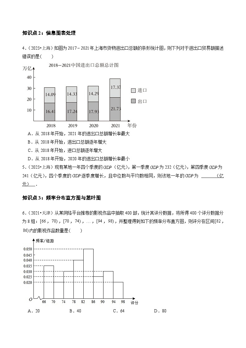 2021-2023年高考数学真题分类汇编专题14 概率与统计(文)(2份打包,原卷版+解析版)03