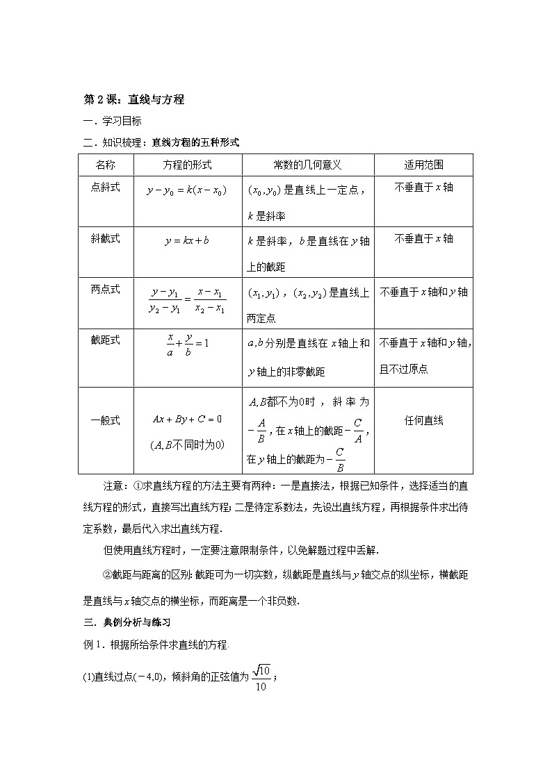 1.直线与方程第3页
