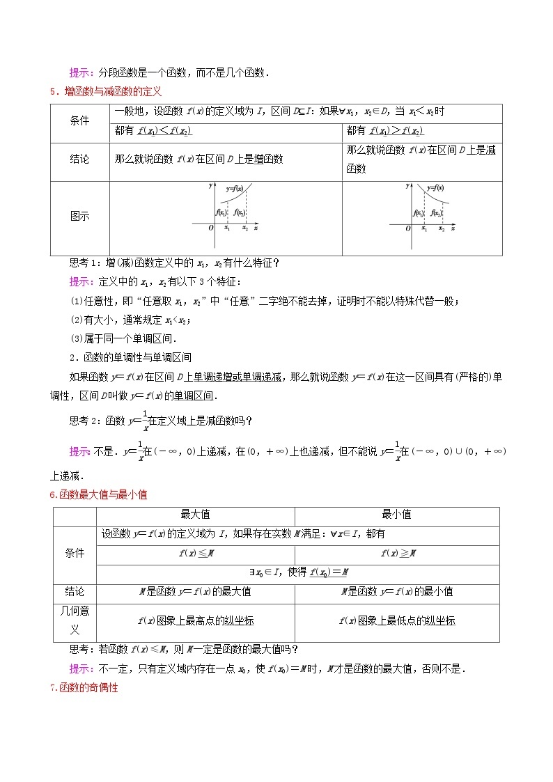 专题03 函数的概念与性质（公式、定理、结论图表）-备战2024年新高考数学必背知识手册03