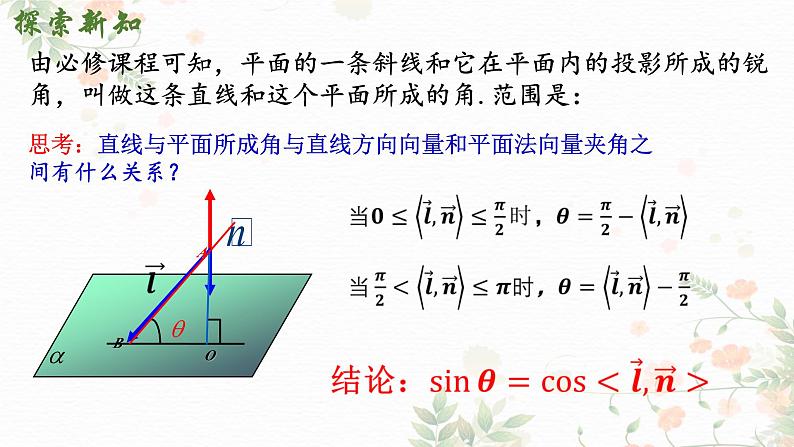 用向量法求直线与平面的夹角课件PPT第4页