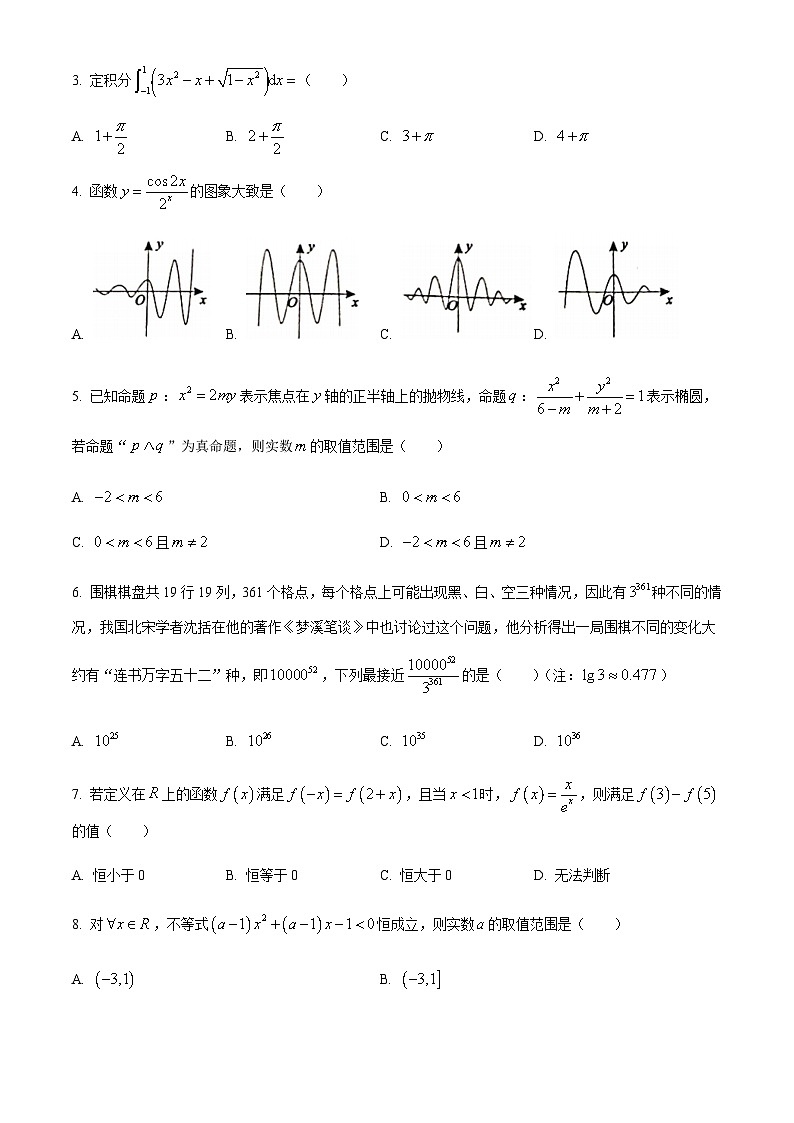 安徽省皖江名校联盟2021届高三第二次联考理科数学试题 Word版含答案第2页