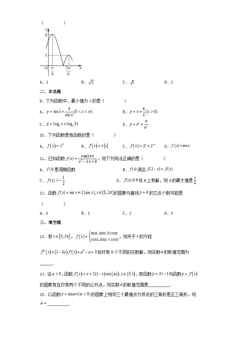 【同步练习】高中数学人教A版(2019)必修第一册--5.4.1正弦函数、余弦函数的图象 同步练习（含答案）02