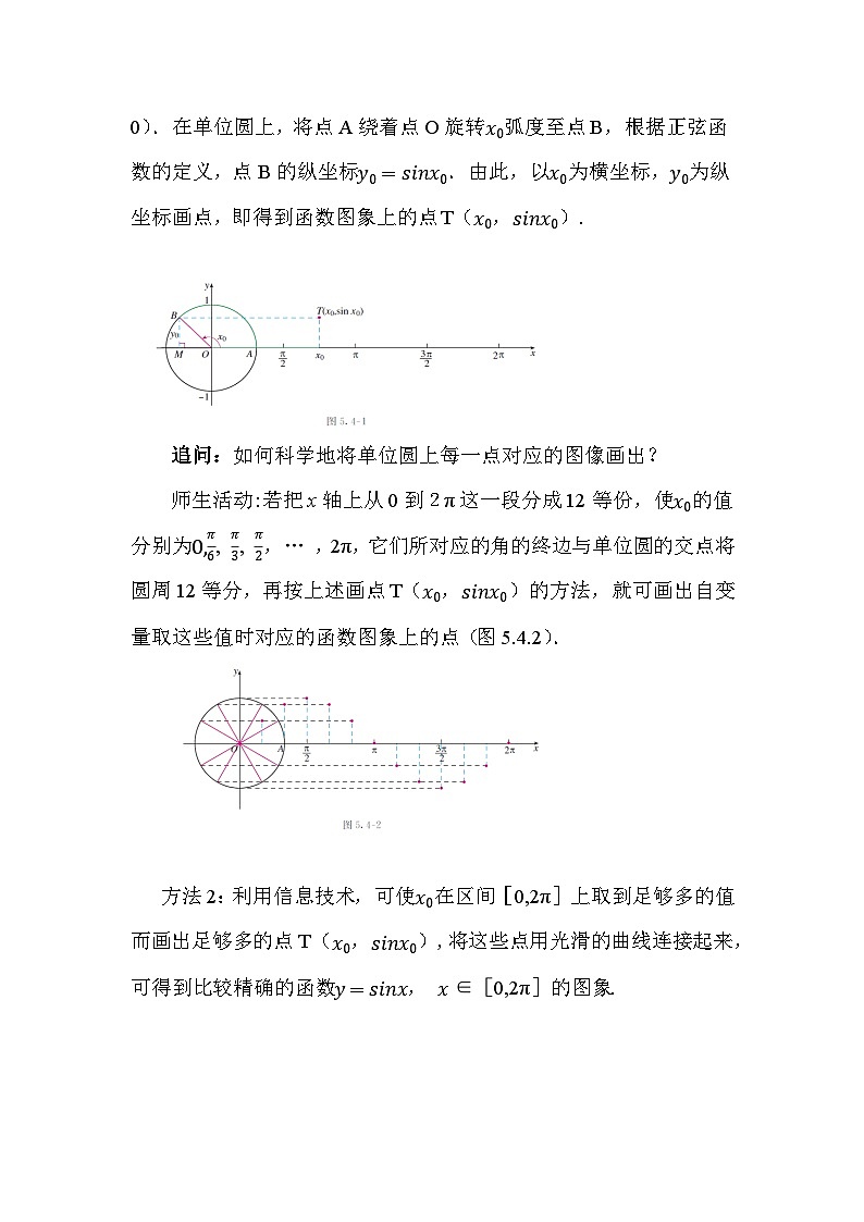 【小单元教案】高中数学人教A版(2019)必修第一册--5.4.1 正弦函数、余弦函数的图像(第1课时)(课时教学设计)03