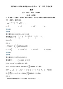 2023绵阳南山中学实验学校高一下学期5月月考数学试题含解析