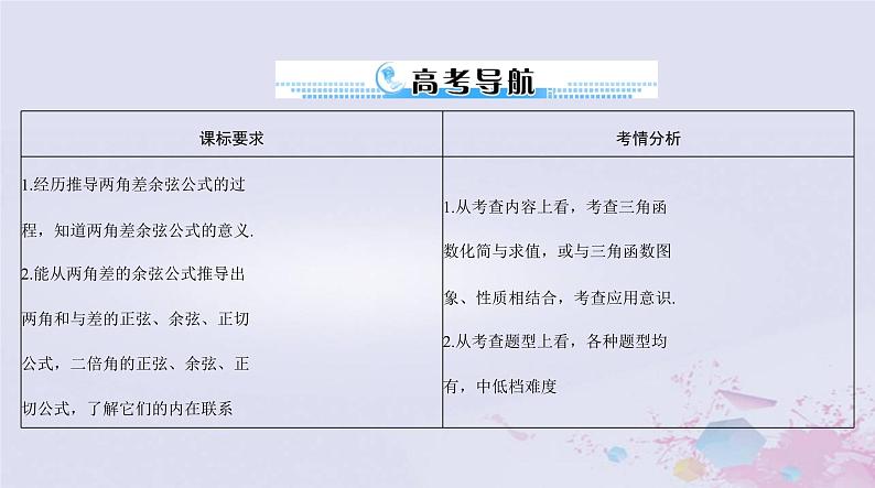 2024届高考数学一轮总复习第三章三角函数解三角形第三讲两角和与差及二倍角的三角函数公式课件02