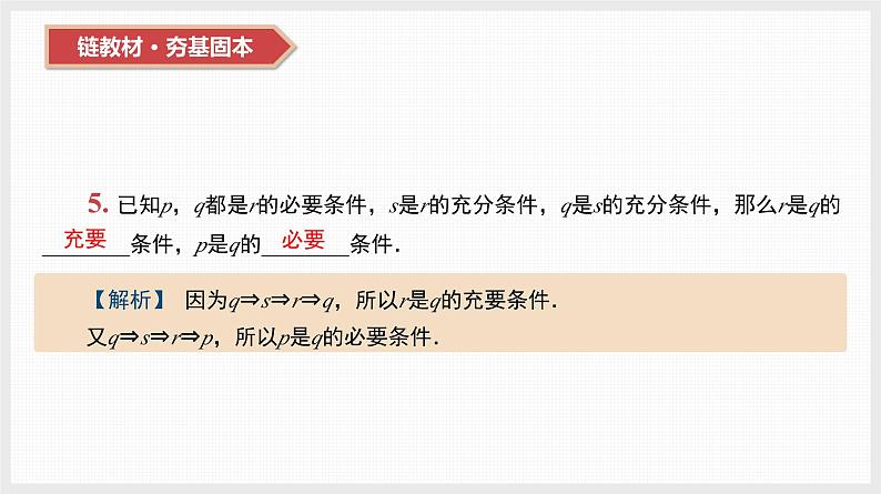 2024年新高考数学第一轮复习课件:第2讲 充分条件、必要条件、充要条件第5页
