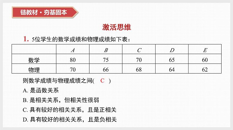 2024年新高考数学第一轮复习课件:第46讲 第1课时 变量的相关关系及线性回归模型03