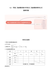 2024高考数学第一轮复习:4.2   同角三角函数的基本关系及三角函数的诱导公式(原卷版)