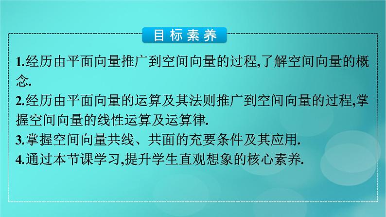 广西专版2023_2024学年新教材高中数学第1章空间向量与立体几何1.1.1空间向量及其线性运算课件新人教版选择性必修第一册第4页