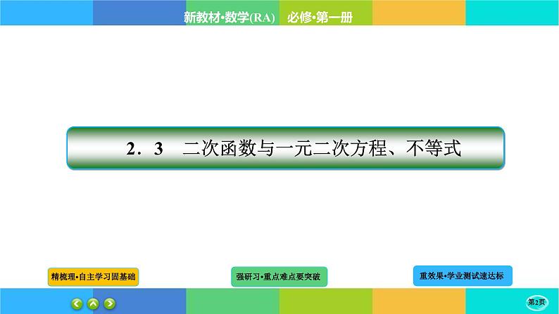 2-3二次函数与一元二次方程、不等式课件PPT第2页