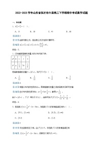 2022-2023学年山东省临沂市六县高二下学期期中考试数学试题含答案
