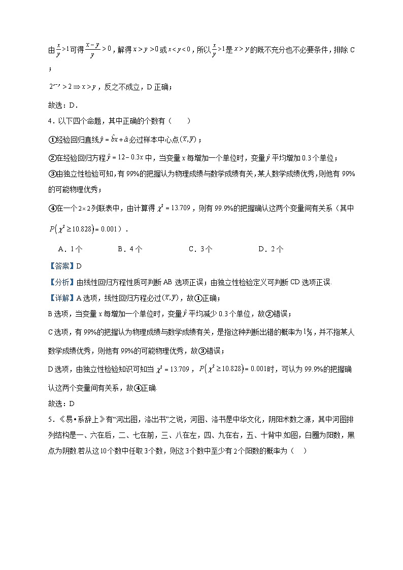 2022-2023学年山西省运城市康杰中学高二下学期第二次月考数学试题含答案02