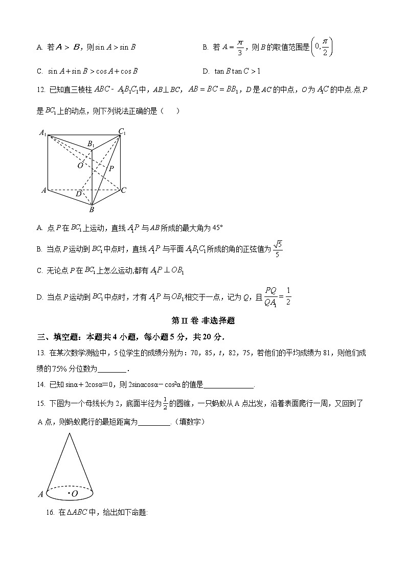四川省宜宾市叙州区第一中学校2023-2024学年高二上学期开学考试数学试题无答案第3页