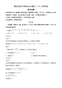 重庆市育才中学2023届高三数学下学期开学考试试题（Word版附解析）
