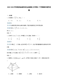 2022-2023学年陕西省咸阳市礼泉县第二中学高一下学期期中数学试题含答案