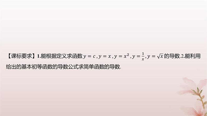 江苏专版2023_2024学年新教材高中数学第5章导数及其应用5.2导数的运算5.2.1基本初等函数的导数课件苏教版选择性必修第一册02