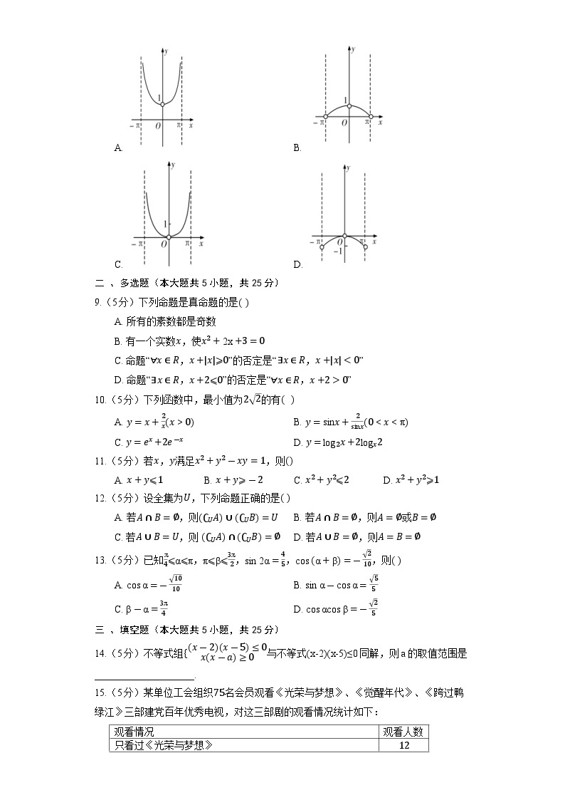 人教B版（2019）数学必修第一册《2.2.2 不等式的解集》同步练习02
