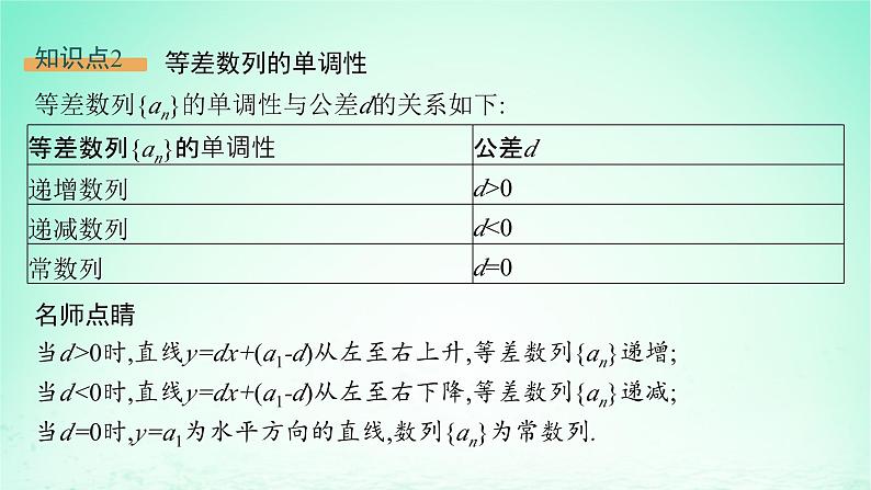 新教材2023_2024学年高中数学第1章数列1.2等差数列1.2.2等差数列与一次函数课件湘教版选择性必修第一册第8页