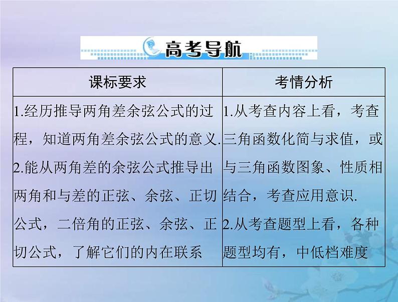 高考数学一轮总复习课件第3章三角函数解三角形第3讲两角和与差及二倍角的三角函数公式(含解析)第2页