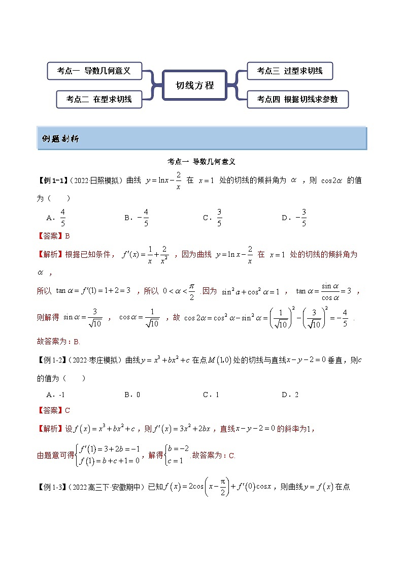 新高考数学一轮复习基础巩固9.1 切线方程(精讲)(含解析)第2页