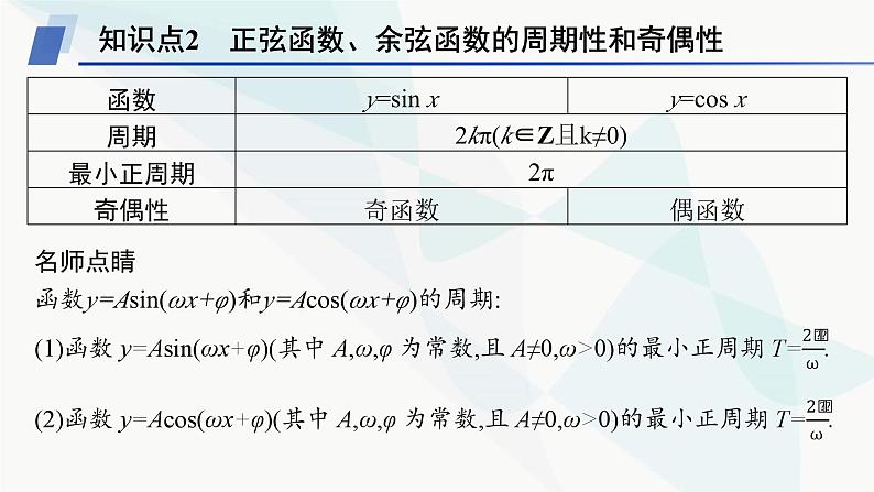 人教A版高中数学必修第一册5-4-2第1课时周期性、奇偶性课件第8页