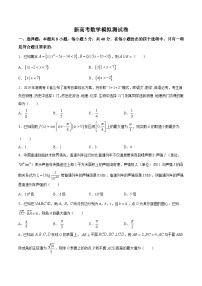 新高考数学模拟测试卷01（原卷版+解析版）