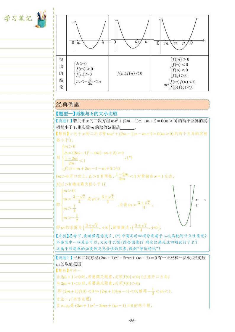 新教材高一数学上学期期末高分专项复习考点 11 二次方程根的分布问题(教师版)第2页