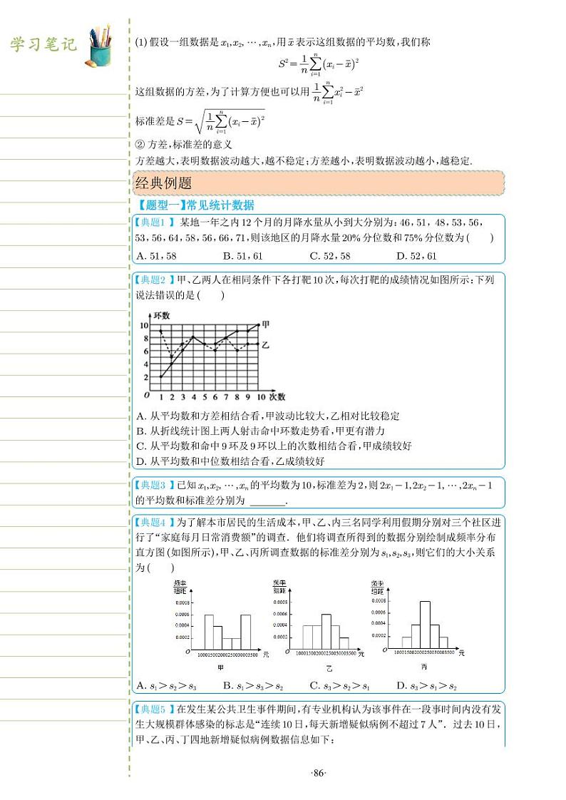 新教材高一数学上学期期末高分专项复习考点 23 用样本估计总体(学生版)第2页