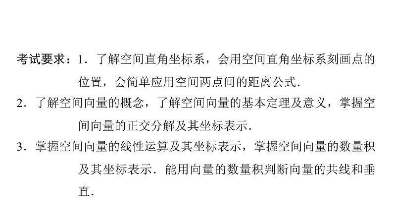 2024届人教A版高考数学一轮复习第6章立体几何第5节空间向量及其运算课件02