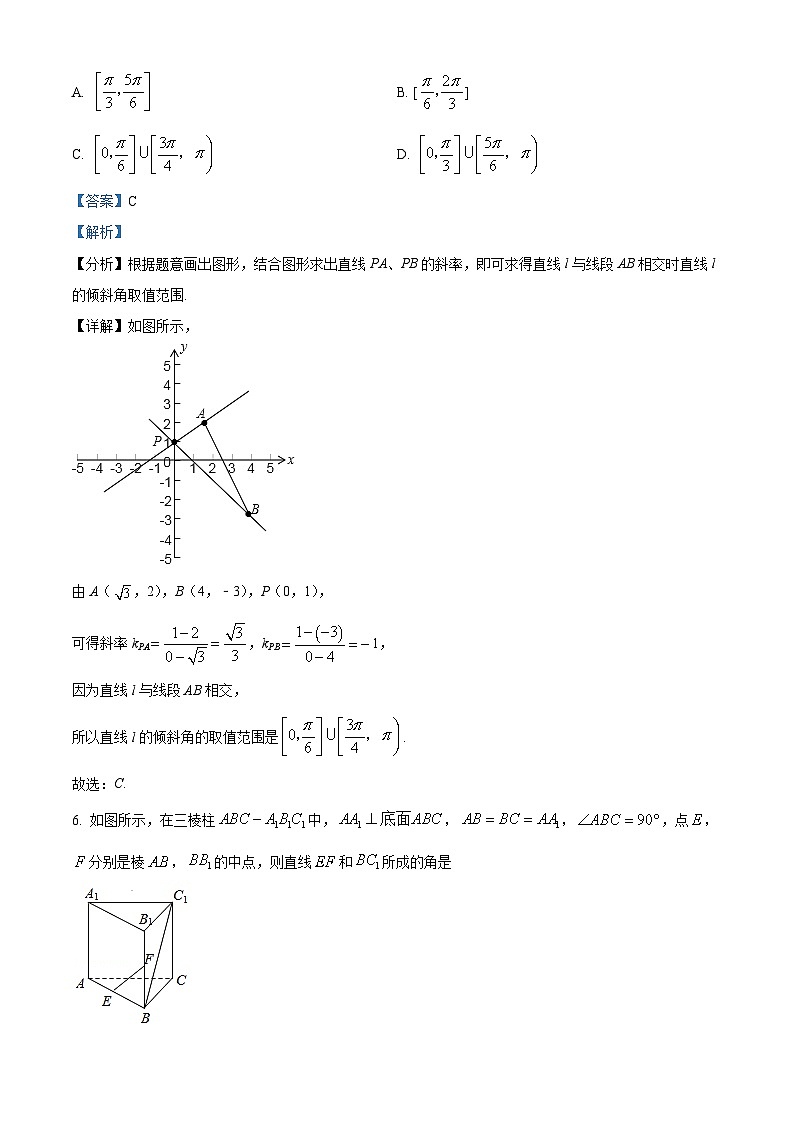 浙江省杭州第十四中学2023-2024学年高二上学期10月阶段性监测数学试题 Word版含解析第3页