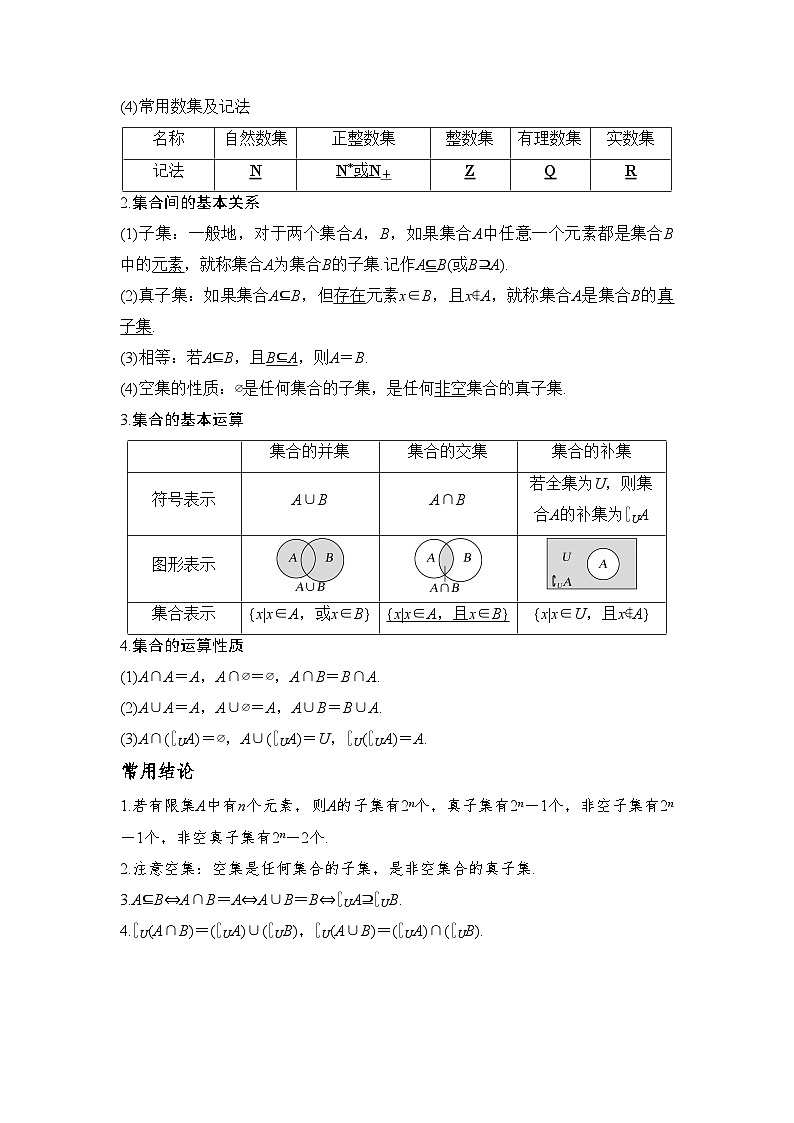 2024年高考数学第一轮复习专题1.1 集合的概念与运算(解析版)第2页