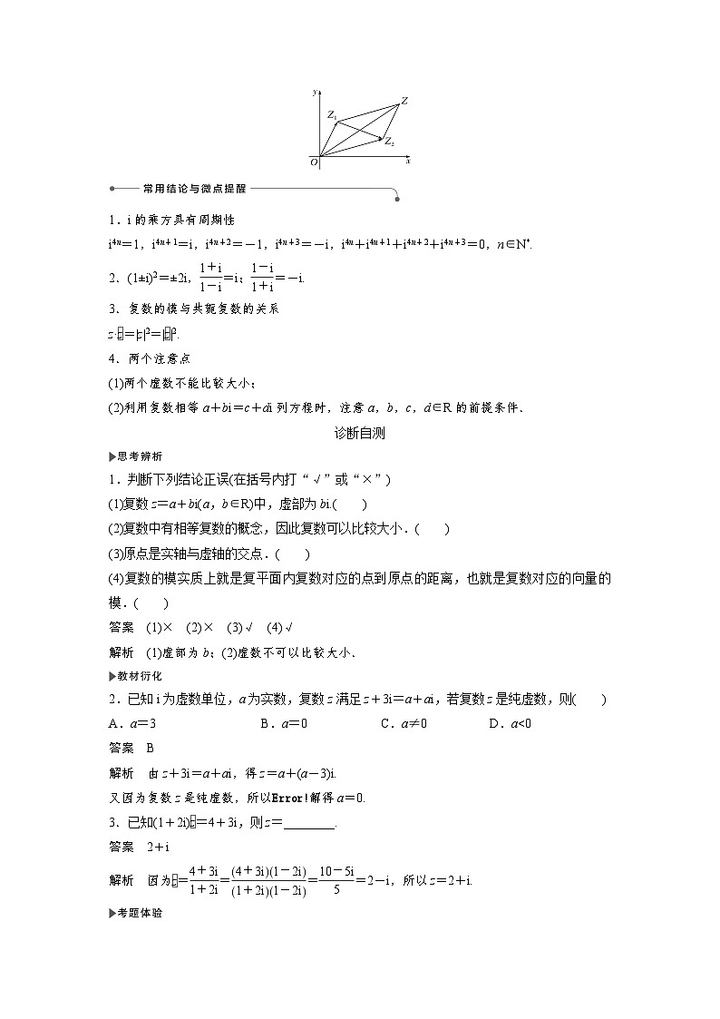 高考数学第一轮复习第4节 复 数第2页