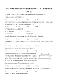 2023-2024学年湖北省武汉市部分重点中学高二（上）段考数学试卷（9月份）（含解析）